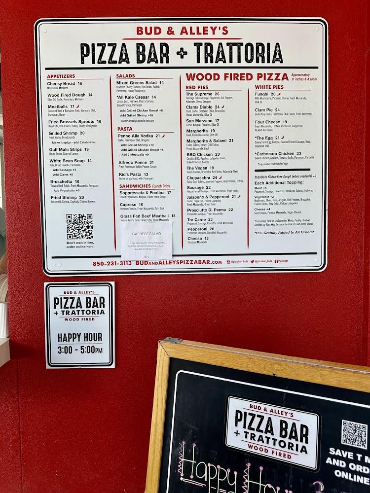 Bud & Alley's Pizza Bar + Trattoria Menu image 3